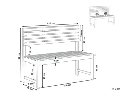 Hot Beliani Puutarhapenkki Akaasiapuinen 110 Cm Treia