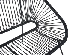 Hot Beliani Puutarhapenkki Polyrottinki Musta 114 Cm Acapulco