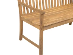 Discount Beliani Puutarhapenkki Sertifioitu Akaasia Vaalea Puu/Ruskeanharmaa 160 Cm Vivara