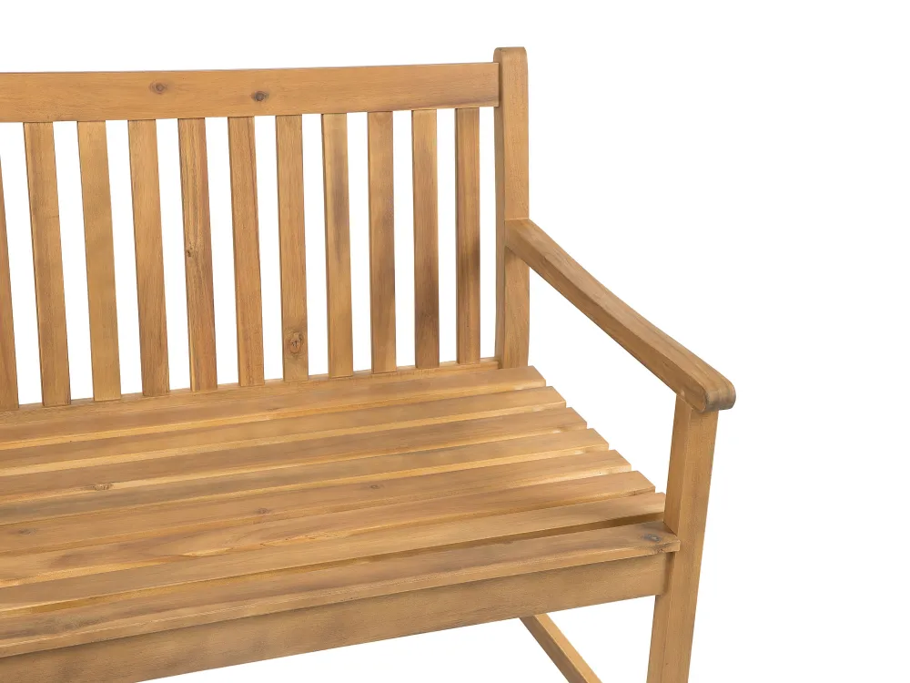 Hot Beliani Puutarhapenkki Sertifioitu Akaasia Vaalea Puu/Ruskeanharmaa 120 Cm Vivara