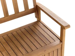 Ulkokalusteet<Beliani Puutarhapenkki Vaalea Akasiapuu Säilytystila 160 Cm Sovana