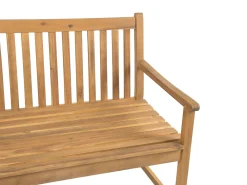 Fashion Beliani Puutarhapenkki Ymparistoa Saastavaa Akasia-Puuta 120 Cm Tummansinisella Pehmusteella Vivara