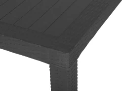 Ulkokalusteet<Beliani Puutarhapoyta 140 X 80 Cm Grafiitinharmaa Fossano