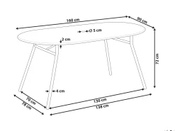 Ulkokalusteet<Beliani Puutarhapoyta 160 X 90 Cm Metallinen Vaaleansininen Calvi