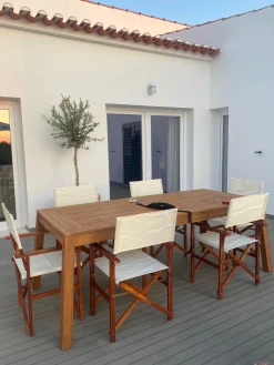 Outlet Beliani Puutarhapoyta Akaasia Vaalea Puu 210 X 90 Cm Livorno