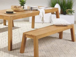 Outlet Beliani Puutarhapoyta Akaasia Vaalea Puu 210 X 90 Cm Livorno