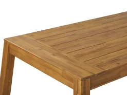 Outlet Beliani Puutarhapoyta Akaasia Vaalea Puu 210 X 90 Cm Livorno