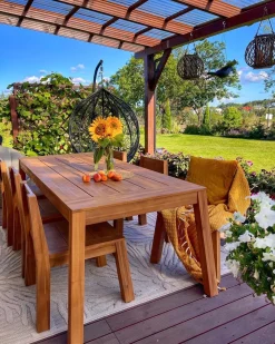 Outlet Beliani Puutarhapoyta Akaasia Vaalea Puu 210 X 90 Cm Livorno