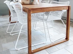 Pöydät<Beliani Puutarhapoyta Akaasia Vaalea Puu 180 X 90 Cm Sassari