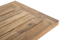 Pöydät<Beliani Puutarhapoyta Akaasia Vaalea Puu/Valkoinen 170 X 80 Cm Scania