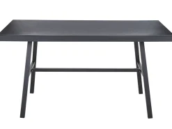 Pöydät<Beliani Puutarhapoyta Alumiini Musta 150 X 90 Cm Canetto