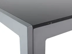 Pöydät<Beliani Puutarhapoyta Alumiini Musta/Hopea 160 X 90 Cm Catania