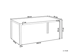 Pöydät<Beliani Puutarhapoyta Alumiini Musta/Hopea 160 X 90 Cm Catania