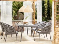 Outlet Beliani Puutarhapoyta Alumiini Tummanharmaa 140 X 80 Cm Lipari