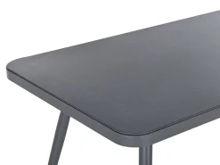 Outlet Beliani Puutarhapoyta Alumiini Tummanharmaa 140 X 80 Cm Lipari