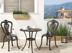 Ulkokalusteet<Beliani Puutarhapoyta Alumiini Tummanruskea 65 Cm Bovino