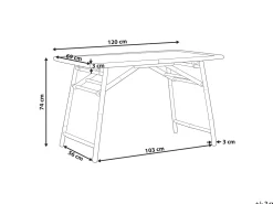 Ulkokalusteet<Beliani Puutarhapoyta Bambu Vaalea Puu 120 Cm Molise