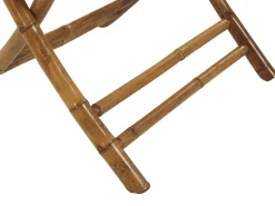 Pöydät<Beliani Puutarhapoyta Bambu Vaalea Puu 70 X 70 Cm Molise