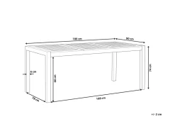 Pöydät<Beliani Puutarhapoyta Eukalyptuspuu Vaalea Puu 180 X 90 Cm Grosseto