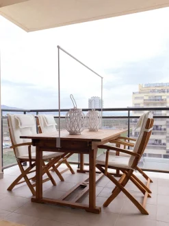 Pöydät<Beliani Puutarhapoyta Jatkettava Akaasia Vaalea Puu 160/220 X 90 Cm Java