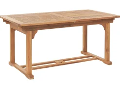 Pöydät<Beliani Puutarhapoyta Jatkettava Akaasia Vaalea Puu 160/220 X 90 Cm Java