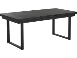 Pöydät<Beliani Puutarhapoyta Jatkettava Alumiini Musta 180/240 X 90 Cm Valcanetto