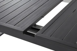 Pöydät<Beliani Puutarhapoyta Jatkettava Alumiini Musta 180/240 X 90 Cm Valcanetto