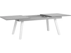 Pöydät<Beliani Puutarhapoyta Jatkettava Alumiini Harmaa 175/255 X 100 Cm Pereta