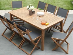 Ulkokalusteet<Beliani Puutarhapoyta Jatkettava Akaasia Vaalea Puu 180/240 X 100 Cm Cesana