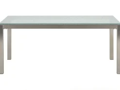 Pöydät<Beliani Puutarhapoyta Lasitasolla Kirkas 180 X 90 Cm Grosseto