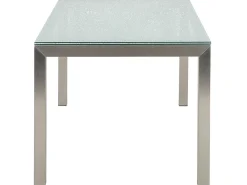 Pöydät<Beliani Puutarhapoyta Lasitasolla Kirkas 180 X 90 Cm Grosseto