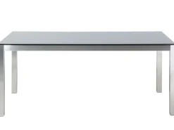 Best Sale Beliani Puutarhapoyta Lasitasolla Musta 180 X 90 Cm Grosseto