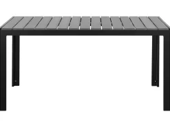 Outlet Beliani Puutarhapoyta Musta/Harmaa 150 X 90 Cm Como