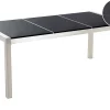 Pöydät<Beliani Puutarhapoyta 3-Osainen Graniittitaso Musta 180 X 90 Cm Grosseto
