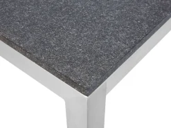 Clearance Beliani Puutarhapoyta Poltettu Graniittitaso Musta 180 X 90 Cm Grosseto