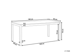 Clearance Beliani Puutarhapoyta Poltettu Graniittitaso Musta 180 X 90 Cm Grosseto