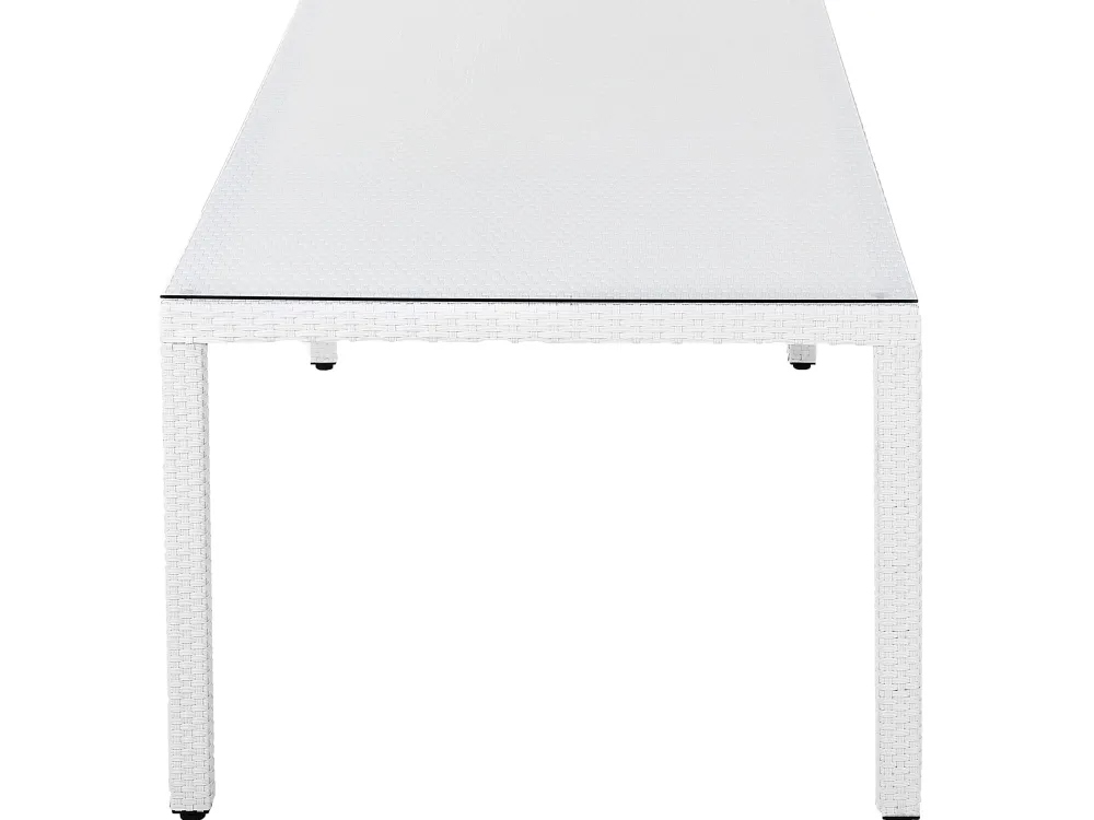 Ulkokalusteet<Beliani Puutarhapoyta Polyrottinki Valkoinen 220 Cm Italy