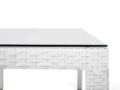 Ulkokalusteet<Beliani Puutarhapoyta Polyrottinki Valkoinen 220 Cm Italy