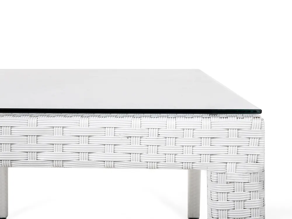 Ulkokalusteet<Beliani Puutarhapoyta Polyrottinki Valkoinen 220 Cm Italy