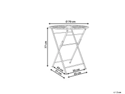 Ulkokalusteet<Beliani Puutarhapoyta Rauta Valkoinen 70 Cm Scafa