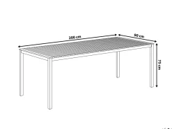 Hot Beliani Puutarhapoyta Tiikki Vaalea Puu 200 X 90 Cm Viareggio