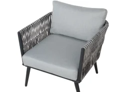 Ulkokalusteet<Beliani Puutarhapoytaryhma Harmaa/Musta Preveza