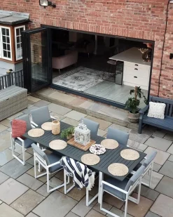 Ulkokalusteet<Beliani Puutarhapoytaryhma Jatkettava Poyta Ja 6 Tuolia Pancole