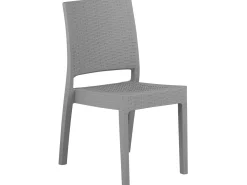 Ulkokalusteet<Beliani Puutarhapoytaryhma Vaaleanharmaa 4 Tuolia Fossano