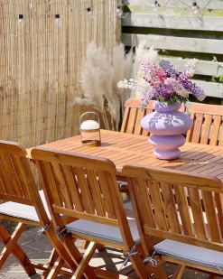 Ulkokalusteet<Beliani Puutarhapoytasetti Poyta Ja 6 Tuolia Cento