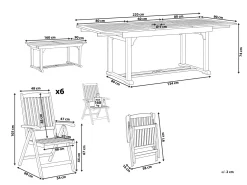 Sale Beliani Puutarharyhma 6 Tuolia Toscana