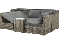 Ulkokalusteet<Beliani Puutarharyhma 6-Istuttava Harmaa Corte