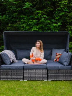 Ulkokalusteet<Beliani Puutarharyhma 6-Istuttava Harmaa Corte