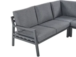 Ulkokalusteet<Beliani Puutarhasohvasetti 5-Istuttava Tummanharmaa Vizzini