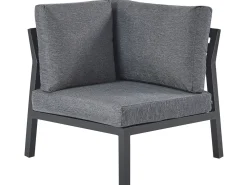 Ulkokalusteet<Beliani Puutarhasohvasetti 5-Istuttava Tummanharmaa Vizzini